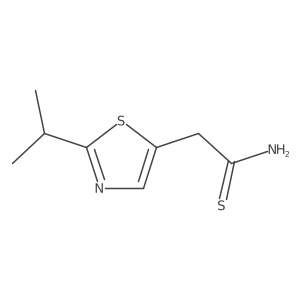 2-[2-(Propan-2-yl)-1,3-thiazol-5-yl]ethanethioamide结构式
