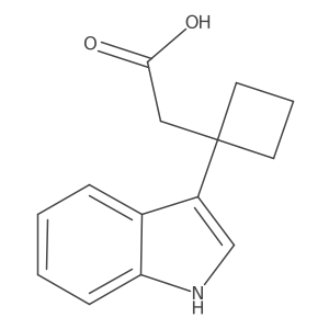 2-[1-(1H-indol-3-yl)cyclobutyl]acetic acid结构式