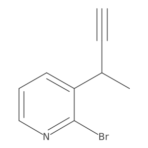 2-Bromo-3-(but-3-yn-2-yl)pyridine Structure