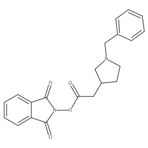 1,3-dioxo-2,3-dihydro-1H-isoindol-2-yl 2-(1-benzylpyrrolidin-3-yl)acetate结构式