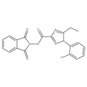 1,3-dioxo-2,3-dihydro-1H-isoindol-2-yl 5-ethyl-1-(2-fluorophenyl)-1H-1,2,4-triazole-3-carboxylate结构式