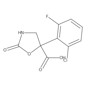 5-(2-Chloro-6-fluorophenyl)-2-oxo-1,3-oxazolidine-5-carboxylic acid结构式