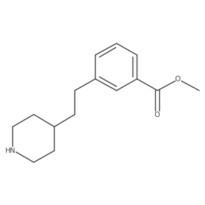 3-(2-Piperidin-4-yl-ethyl)-benzoic acid methyl ester结构式