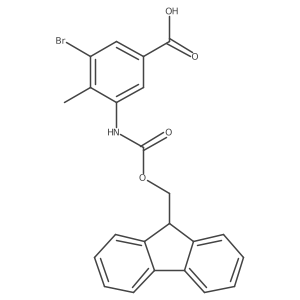 3-Bromo-5-(9H-fluoren-9-ylmethoxycarbonylamino)-4-methylbenzoic acid Structure
