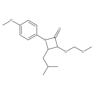 (3R,4S)-4-isobutyl-3-(methoxymethoxy)-1-(4-methoxyphenyl)azetidin-2-one结构式