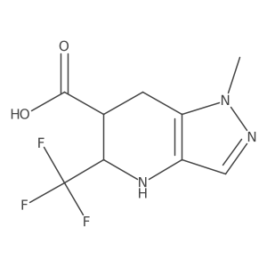 1-Methyl-5-(trifluoromethyl)-4,5,6,7-tetrahydropyrazolo[4,3-b]pyridine-6-carboxylic acid结构式