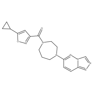 (4-([1,2,4]Triazolo[4,3-b]pyridazin-6-yl)-1,4-diazepan-1-yl)(5-cyclopropylisoxazol-3-yl)methanone Structure