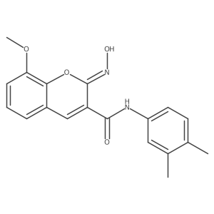 (2Z)-N-(3,4-Dimethylphenyl)-2-hydroxyimino-8-methoxychromene-3-carboxamide结构式