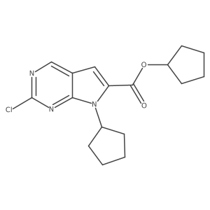 cyclopentyl 2-chloro-7-cyclopentyl-7H-pyrrolo[2,3-d]pyrimidine-6-carboxylate Structure