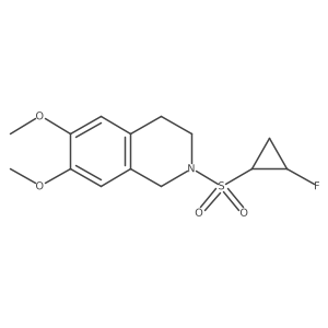 rel-2-(((1R,2S)-2-Fluorocyclopropyl)sulfonyl)-6,7-dimethoxy-1,2,3,4-tetrahydroisoquinoline Structure