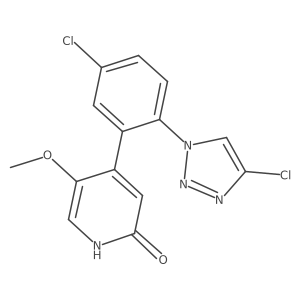 4-[5-Chloro-2-(4-chloro-1H-1,2,3-triazol-1-yl)phenyl]-5-methoxypyridin-2(1H)-one结构式