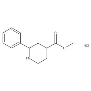 Methyl (2S,4R)-2-phenylpiperidine-4-carboxylate;hydrochloride Structure