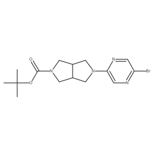 Tert-butyl (3aR,6aS)-2-(5-bromopyrazin-2-yl)-1,3,3a,4,6,6a-hexahydropyrrolo[3,4-c]pyrrole-5-carboxylate结构式