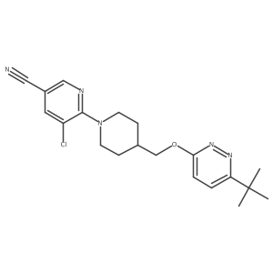 6-[4-[(6-Tert-butylpyridazin-3-yl)oxymethyl]piperidin-1-yl]-5-chloropyridine-3-carbonitrile Structure