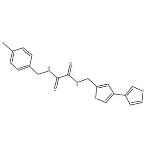 N'-[(4-fluorophenyl)methyl]-N-{[4-(furan-3-yl)thiophen-2-yl]methyl}ethanediamide Structure