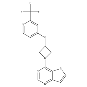 4-[(1-{Thieno[3,2-d]pyrimidin-4-yl}azetidin-3-yl)oxy]-2-(trifluoromethyl)pyridine结构式