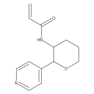 rac-N-[(2R,3S)-2-(pyridin-4-yl)oxan-3-yl]prop-2-enamide结构式