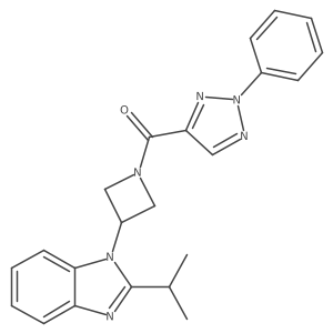 (2-Phenyltriazol-4-yl)-[3-(2-propan-2-ylbenzimidazol-1-yl)azetidin-1-yl]methanone Structure