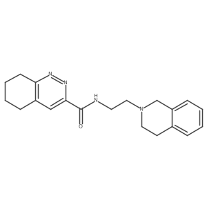 N-[2-(1,2,3,4-tetrahydroisoquinolin-2-yl)ethyl]-5,6,7,8-tetrahydrocinnoline-3-carboxamide结构式