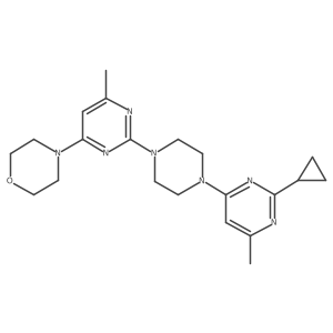 4-{2-[4-(2-Cyclopropyl-6-methylpyrimidin-4-yl)piperazin-1-yl]-6-methylpyrimidin-4-yl}morpholine Structure