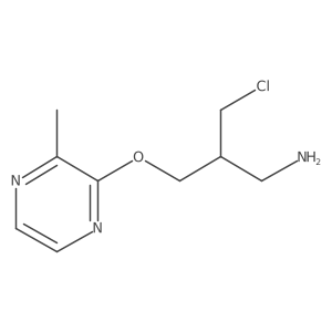 2-[3-Amino-2-(chloromethyl)propoxy]-3-methylpyrazine Structure