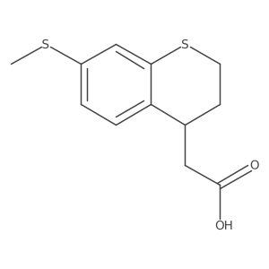 2-(7-(Methylthio)thiochroman-4-YL)acetic acid Structure