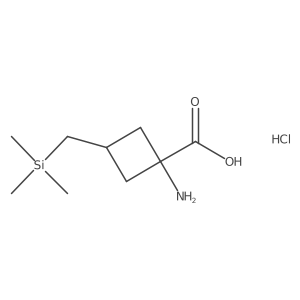 1-Amino-3-(trimethylsilylmethyl)cyclobutane-1-carboxylic acid;hydrochloride结构式