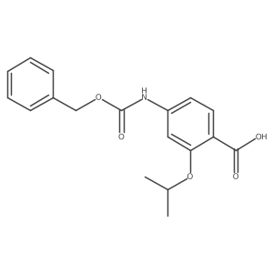 4-{[(Benzyloxy)carbonyl]amino}-2-(propan-2-yloxy)benzoic acid结构式