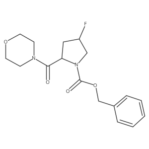 benzyl (2S,4R)-4-fluoro-2-(morpholine-4-carbonyl)pyrrolidine-1-carboxylate结构式