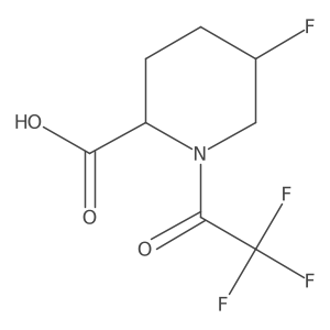 rac-(2R,5S)-5-fluoro-1-(2,2,2-trifluoroacetyl)piperidine-2-carboxylic acid Structure