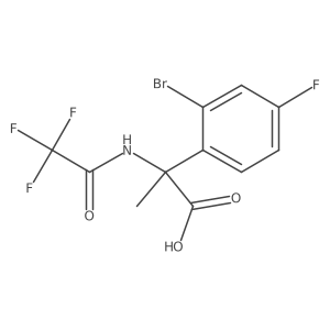 2-(2-Bromo-4-fluorophenyl)-2-(2,2,2-trifluoroacetamido)propanoic acid Structure