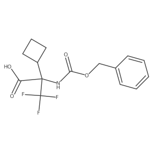 2-{[(Benzyloxy)carbonyl]amino}-2-cyclobutyl-3,3,3-trifluoropropanoic acid结构式