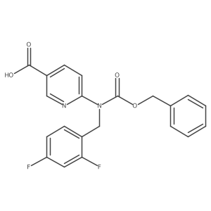 6-{[(Benzyloxy)carbonyl][(2,4-difluorophenyl)methyl]amino}pyridine-3-carboxylic acid结构式