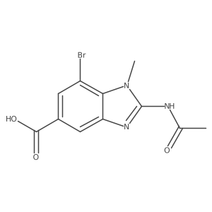 7-bromo-2-acetamido-1-methyl-1H-1,3-benzodiazole-5-carboxylic acid结构式