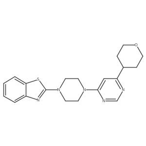 2-{4-[6-(Oxan-4-yl)pyrimidin-4-yl]piperazin-1-yl}-1,3-benzothiazole Structure