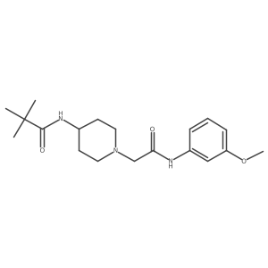 N-(1-{[(3-methoxyphenyl)carbamoyl]methyl}piperidin-4-yl)-2,2-dimethylpropanamide Structure