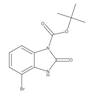 tert-butyl 4-bromo-2-oxo-2,3-dihydro-1H-1,3-benzodiazole-1-carboxylate结构式