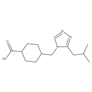 4-((3-Isobutyl-4H-1,2,4-triazol-4-yl)methyl)cyclohexane-1-carboxylic acid结构式