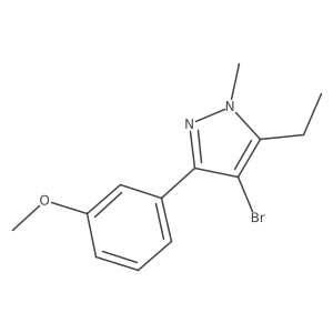 4-bromo-5-ethyl-3-(3-methoxyphenyl)-1-methyl-1H-pyrazole Structure