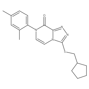 3-[(cyclopentylmethyl)sulfanyl]-7-(2,4-dimethylphenyl)-7H,8H-[1,2,4]triazolo[4,3-a]pyrazin-8-one Structure