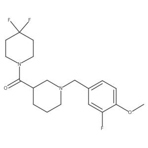 4,4-Difluoro-1-{1-[(3-fluoro-4-methoxyphenyl)methyl]piperidine-3-carbonyl}piperidine结构式