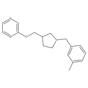 2-({1-[(3-Methylphenyl)methyl]pyrrolidin-3-yl}methoxy)pyrazine Structure