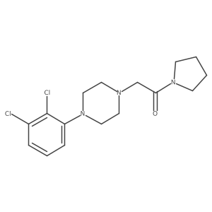 2-[4-(2,3-Dichlorophenyl)piperazin-1-yl]-1-(pyrrolidin-1-yl)ethan-1-one结构式