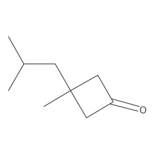 3-Methyl-3-(2-methylpropyl)cyclobutan-1-one Structure