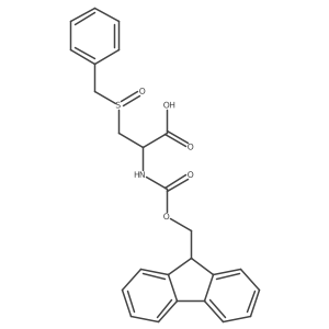 (2R)-2-((((9H-Fluoren-9-yl)methoxy)carbonyl)amino)-3-(benzylsulfinyl)propanoic acid Structure