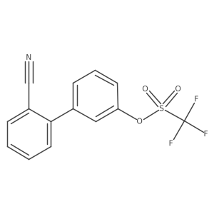Trifluoromethanesulfonic acid 2'-cyanobiphenyl-3-yl ester结构式