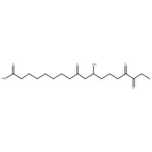 (-)-11-Hydroxy-9,15,16-trioxooctadecanoic acid结构式