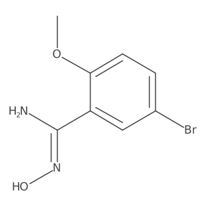 5-bromo-N'-hydroxy-2-methoxybenzenecarboximidamide Structure