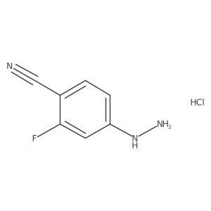 2-Fluoro-4-hydrazinylbenzonitrile hydrochloride Structure