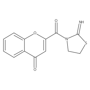 2-[(2-Imino-3-thiazolidinyl)carbonyl]-4H-1-benzopyran-4-one结构式